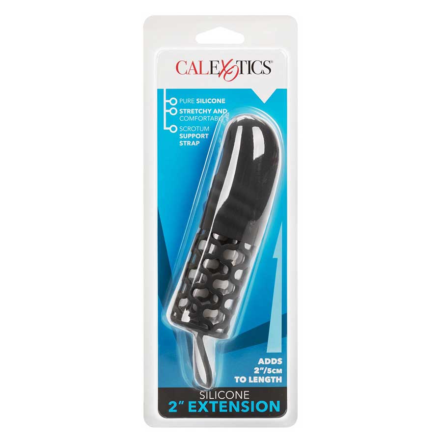 2 Inch Black Silicone Penis Extension by Cal Exotics Penis Extenders