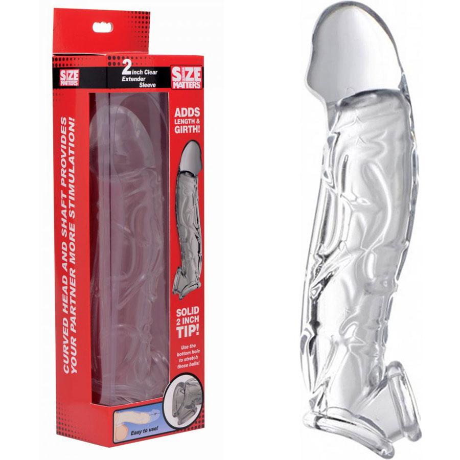 2 Inch Clear Extender Sleeve by Size Matters Penis Extenders