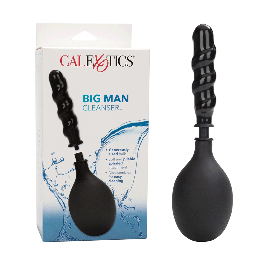 420ml Big Man Cleanser Ribbed Anal Enema Bulb by Cal Exotics