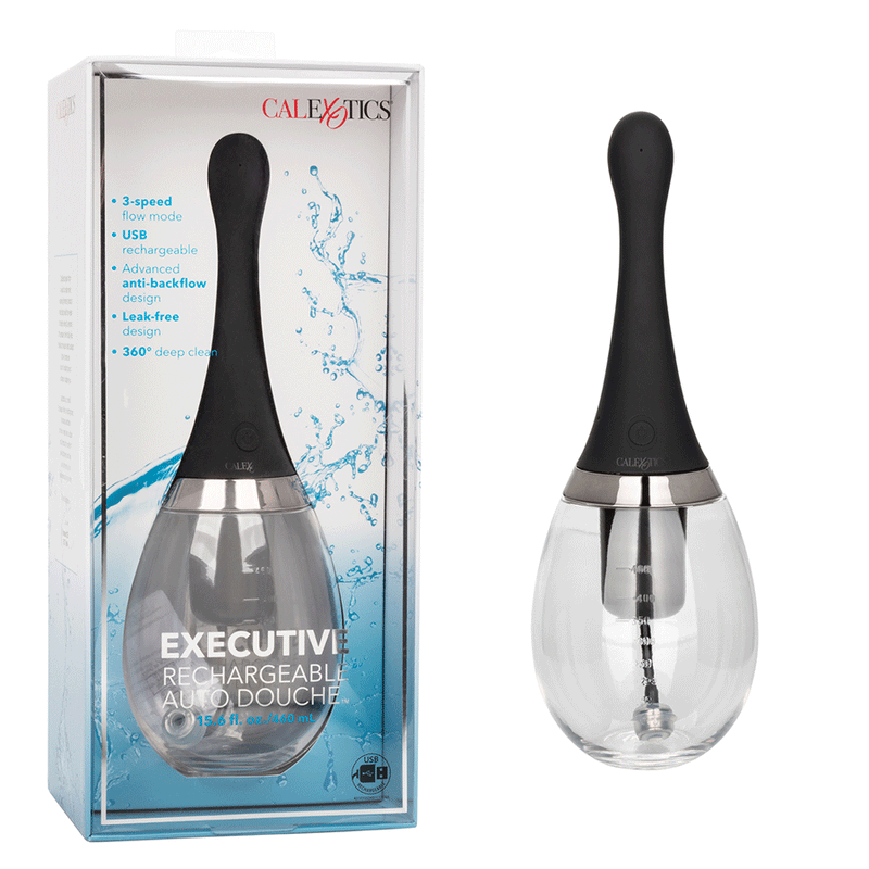460ml Executive Rechargeable Auto Anal Douche by Cal Exotics