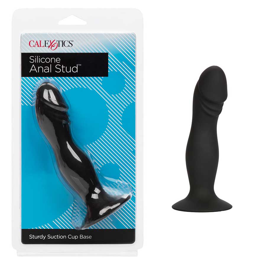 5.5 Inch Anal Stud Black Silicone Anal Dildo by Cal Exotics Dildos