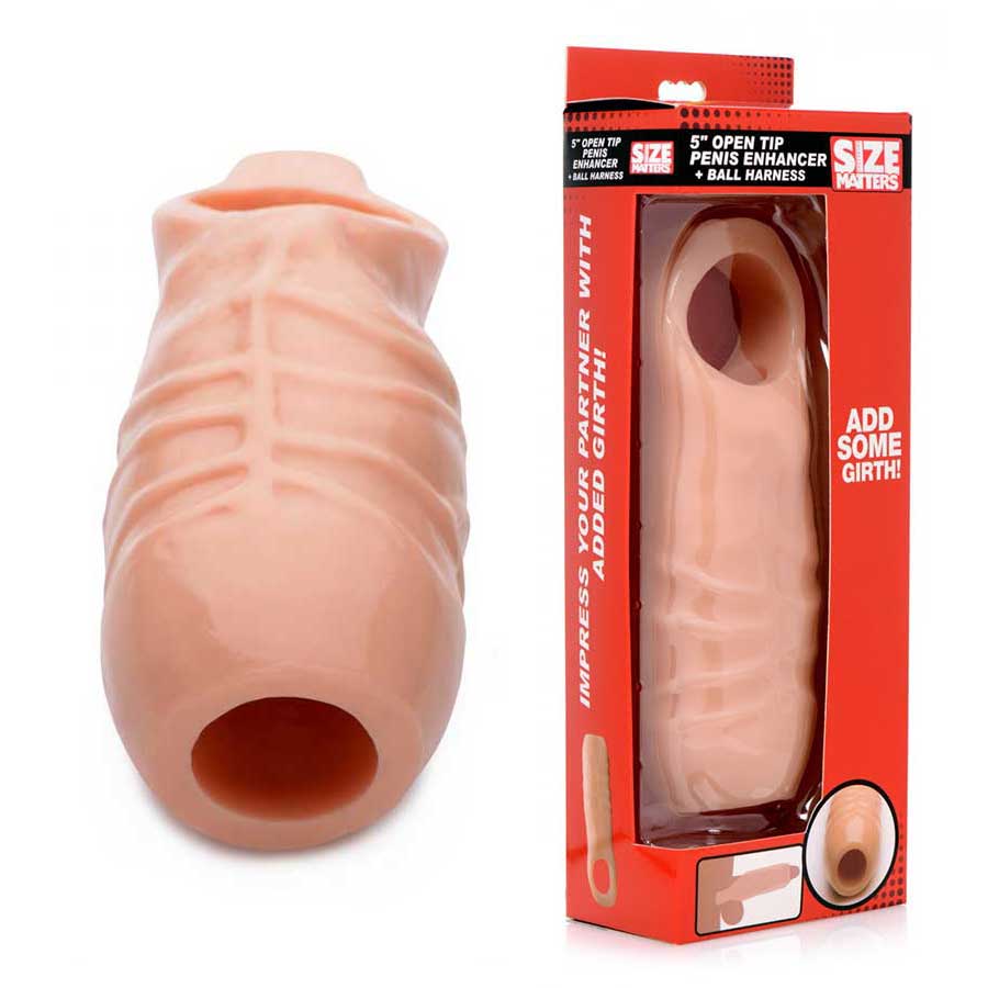5 Inch Open Tip Thick Dick Girth Enhancer Extension by Size Matters Cock Sheaths