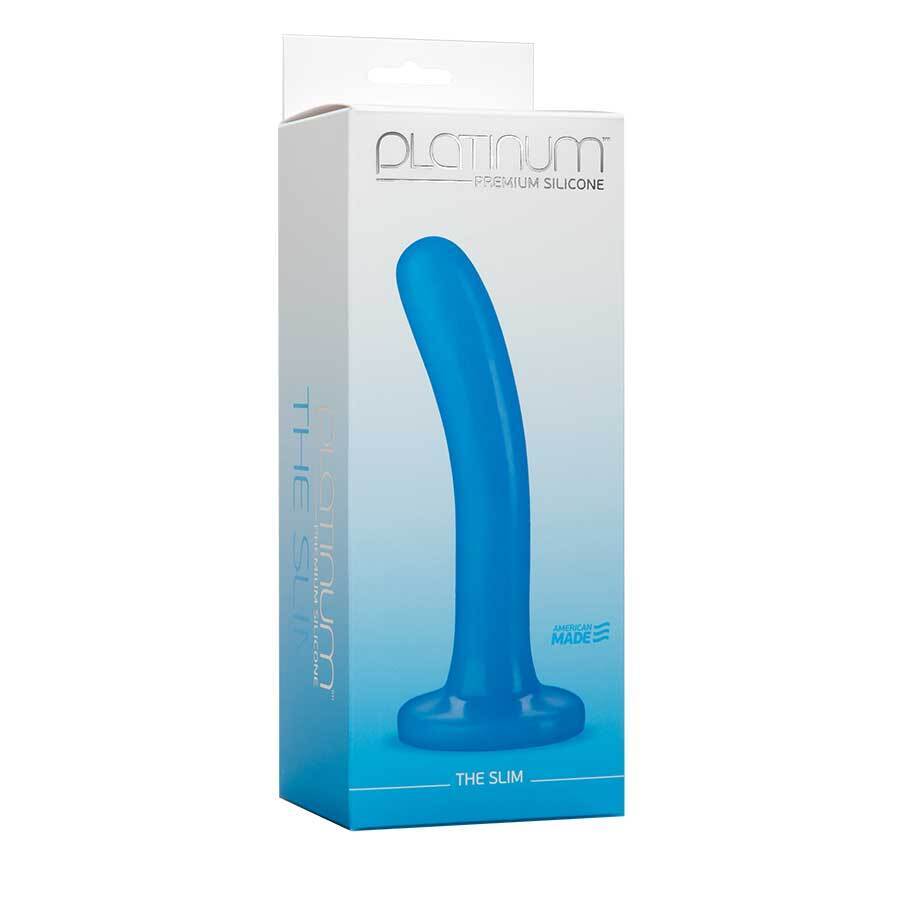 6 Inch Blue Slim Platinum Silicone Anal Dildo by Doc Johnson Anal Sex Toys