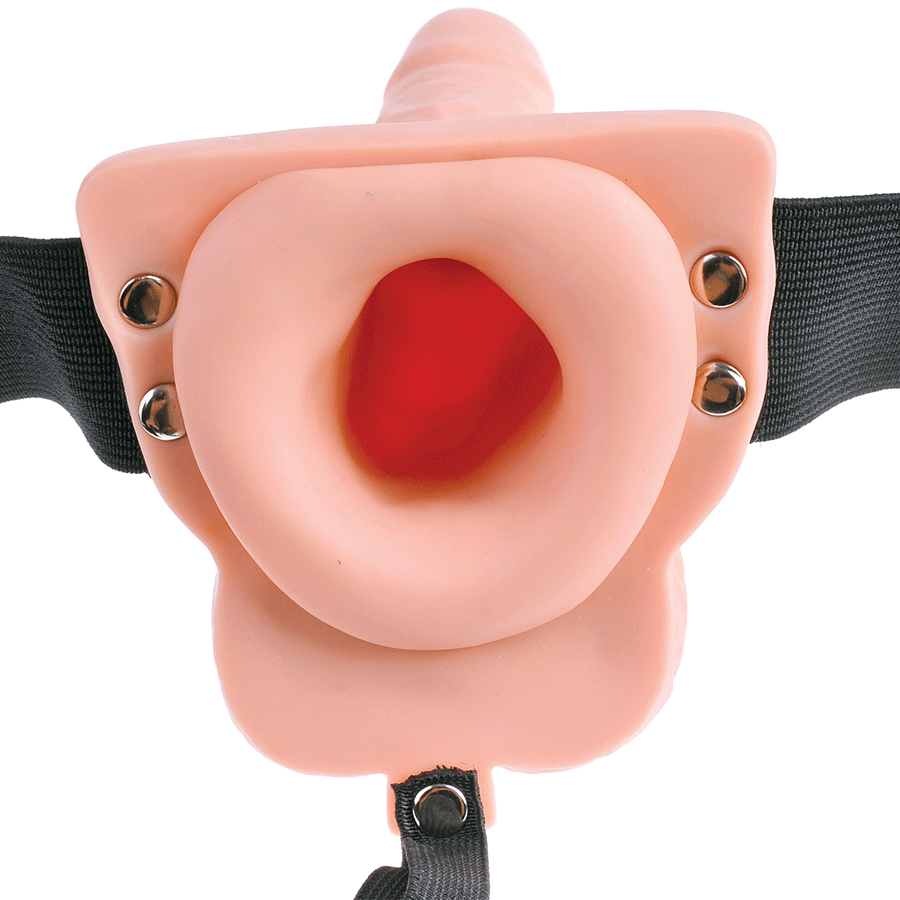 6 Inch Rechargeable Vibrating Hollow Strap On Penis Extension by Fetish Fantasy Cock Sheaths