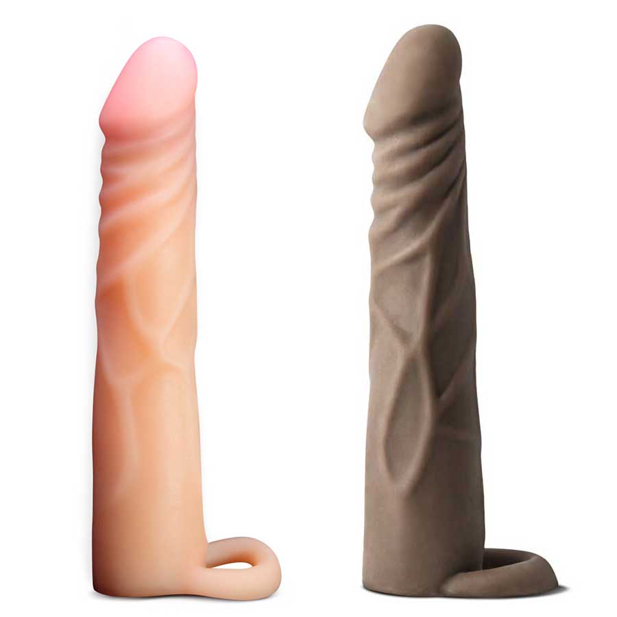 7 Inch Performance Cock Xtender Sleeve by Blush Novelties (Tan & Brown) Cock Sheaths
