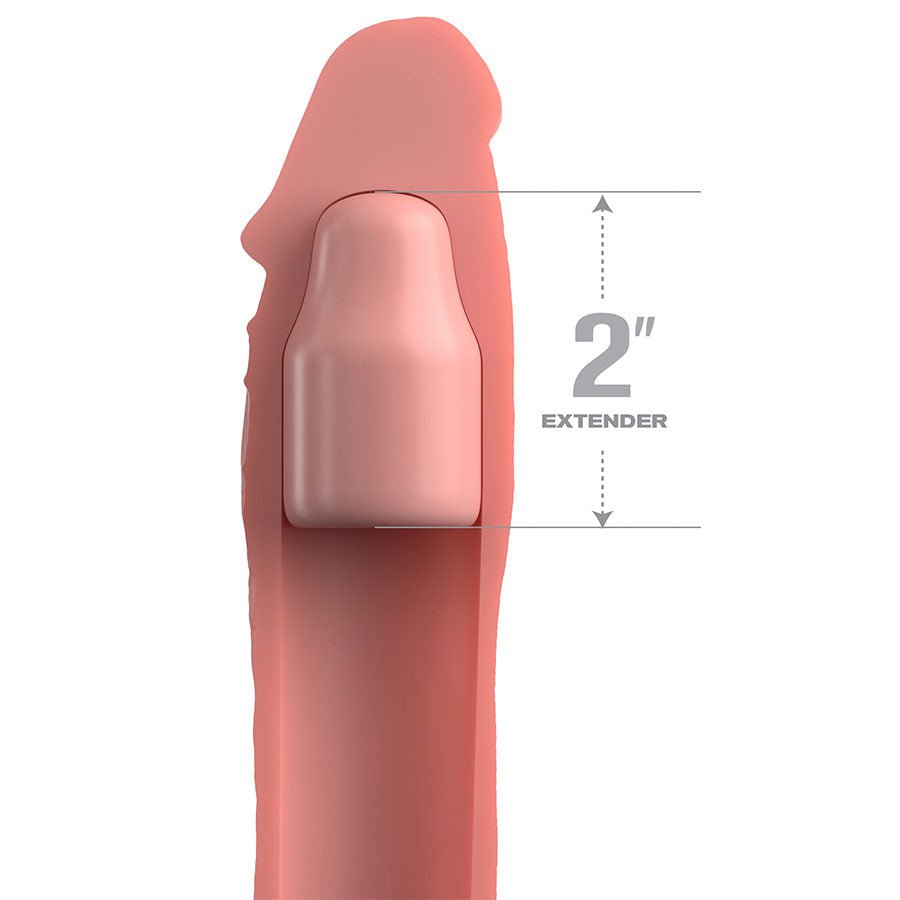 8 Inch Realistic X-Tension Silicone Penis Sleeve &amp; Ball Strap Cock Sheaths