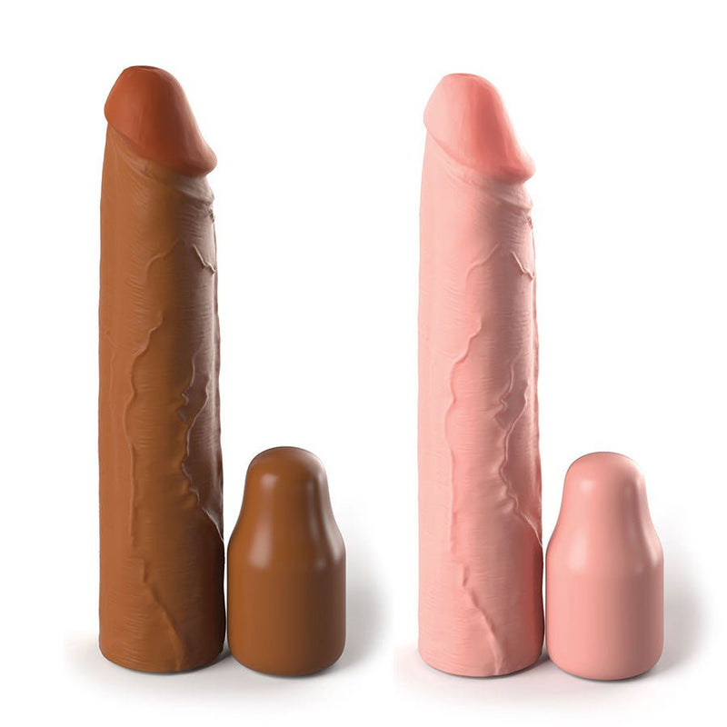 8 Inch Realistic X-Tension Silicone Penis Sleeve Cock Sheaths
