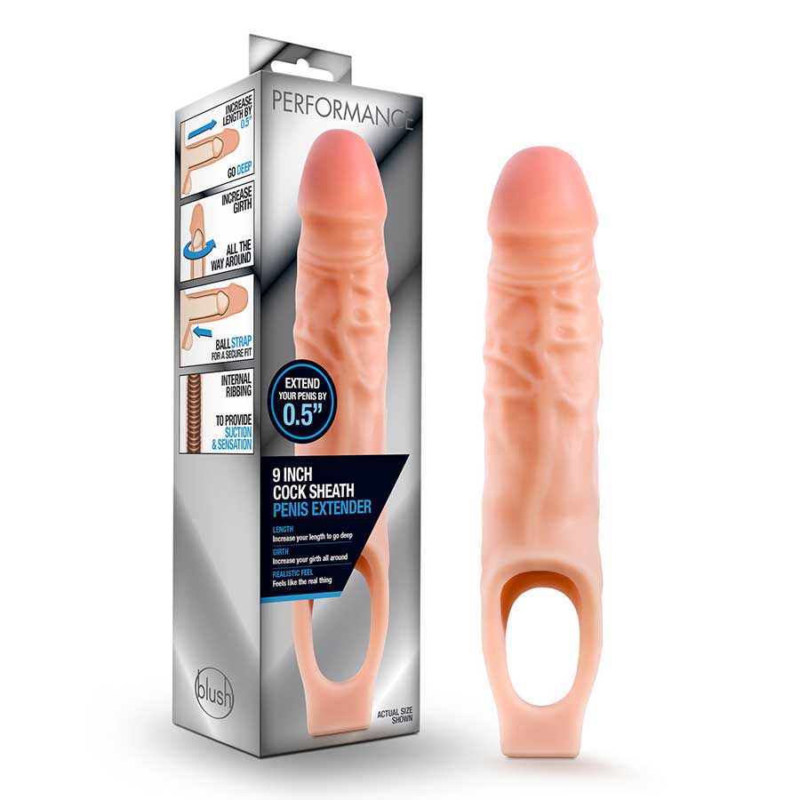 9 Inch Performance Penis Sleeve by Blush Novelties Cock Sheaths