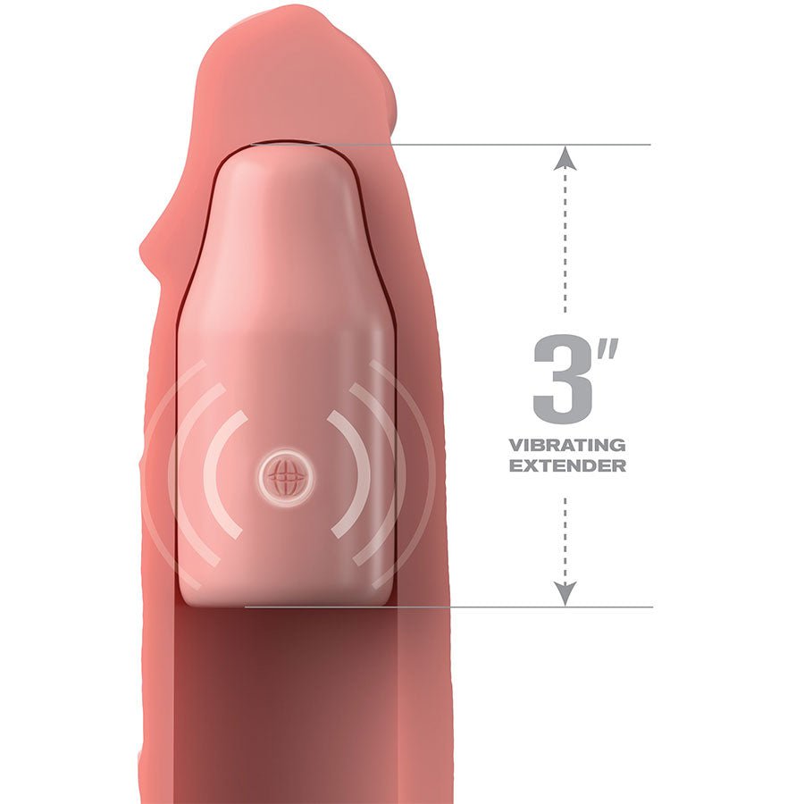 9 Inch Vibrating Mega X-Tension Silicone Penis Sleeve Cock Sheaths