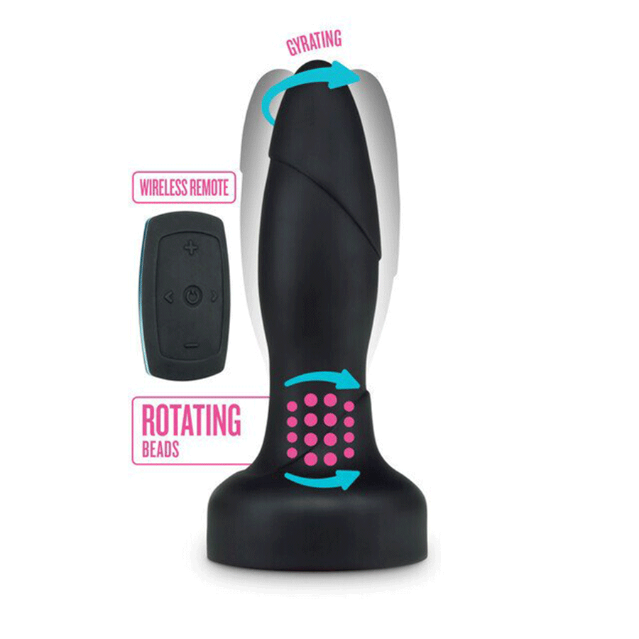 Anal Adventures Platinum 5.75 Inch Drive Rechargeable Butt Plug Silicone with Remote by Blush Novelties