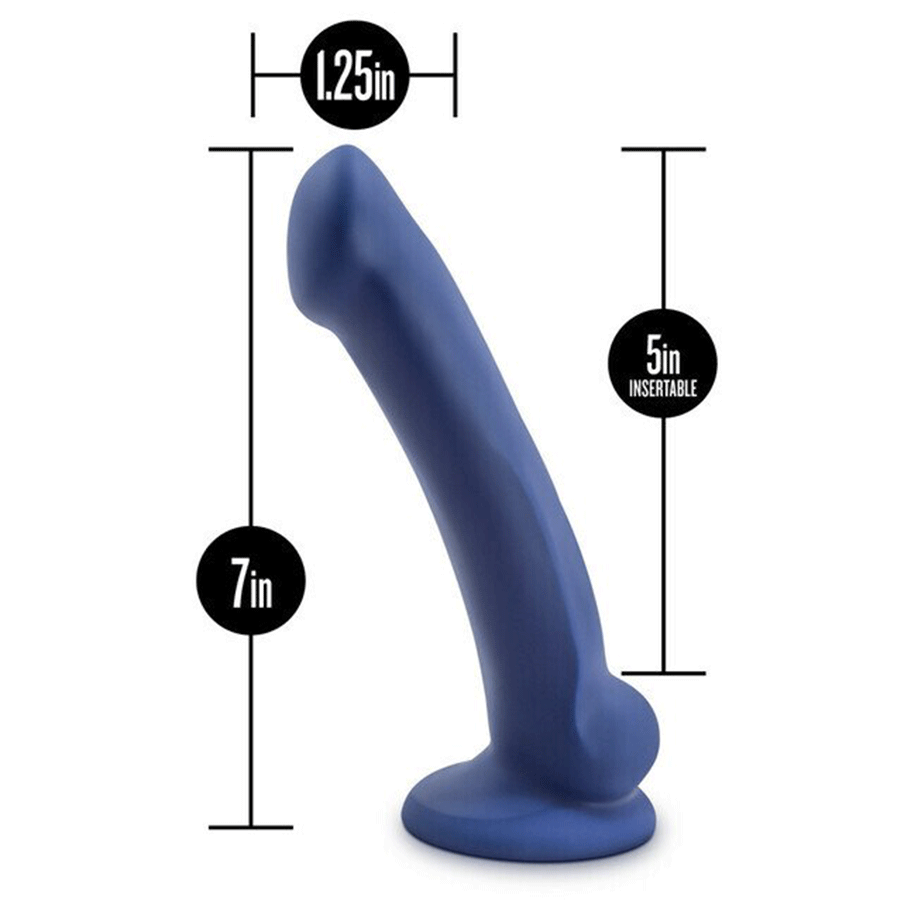 Avant D10 Suko 6.5 Inch Blue Silicone Dildo with Suction Cup by Blush Novelties