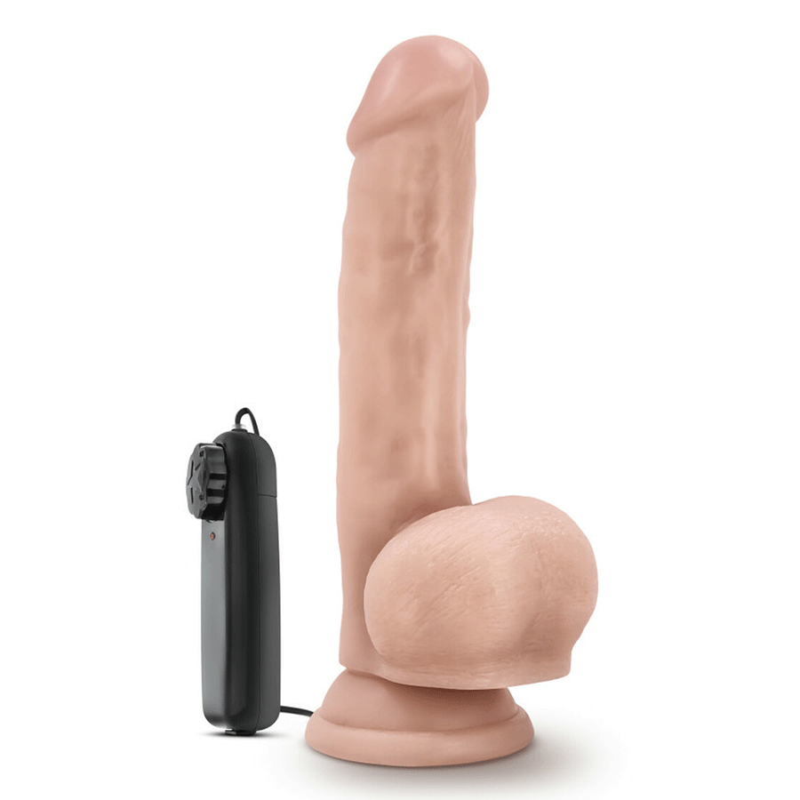 Dr. Skin Realistic 8.75 Inch Dr. Jay Vibrating Suction Anal Dildo with Balls