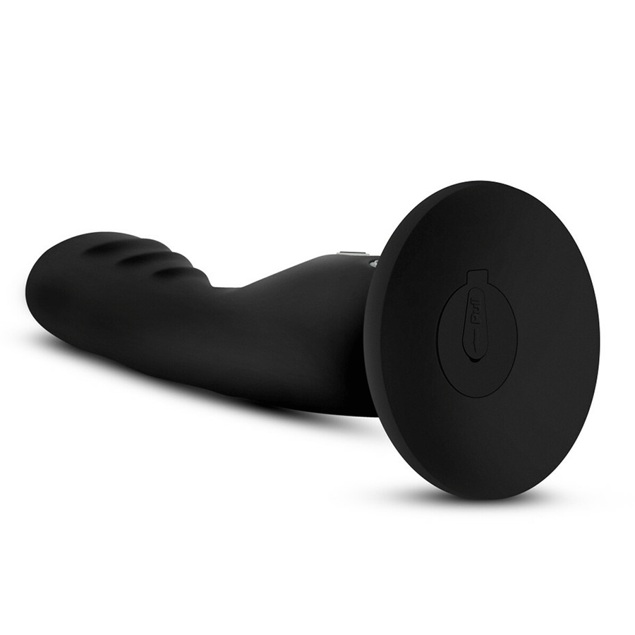 Impressions N1 Black Vibrating Silicone Anal Dildo with Suction Cup by Blush Novelties