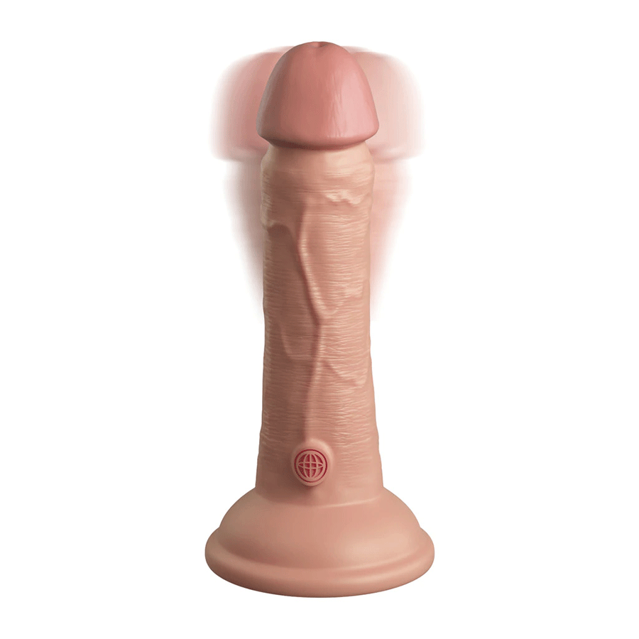 King Cock Elite 6 Inch Vibrating Silicone Dual Density Dong by Pipedream Products