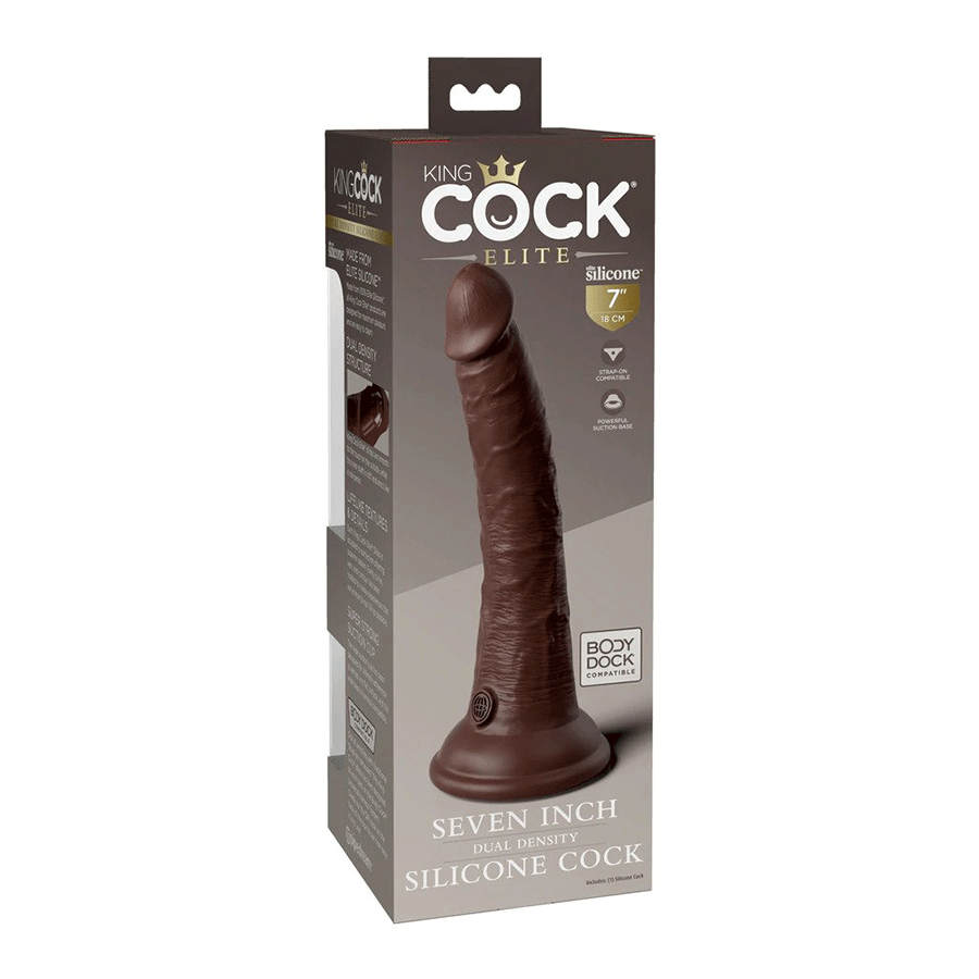 King Cock Elite 7 Inch Dual Density Silicone Dildo by Pipedream Products