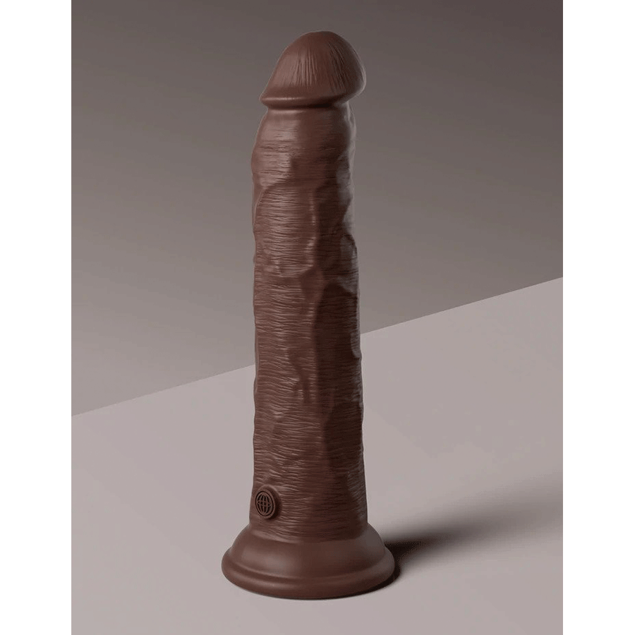 King Cock Elite 9 Inch Dual Density Vibrating Silicone Dildo with Remote