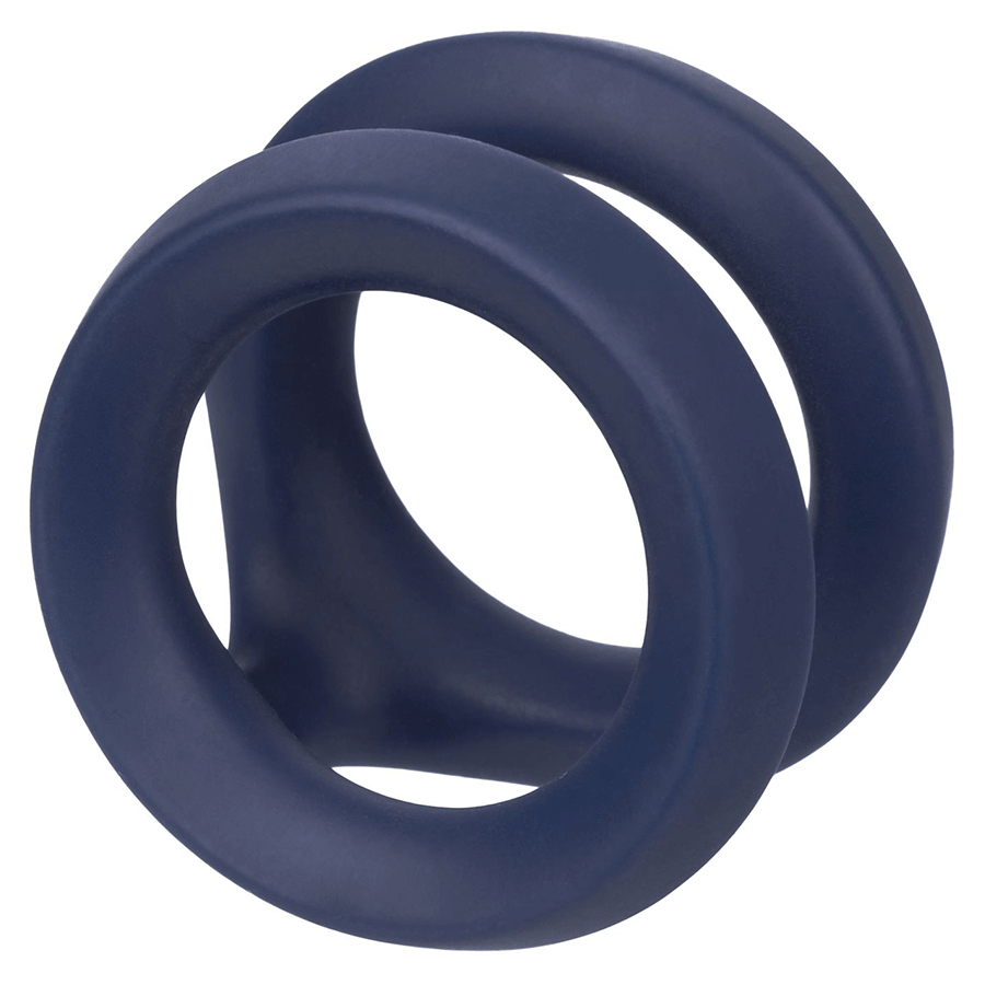 Viceroy Dual Ring Blue Silicone Cock Ring by Cal Exotics