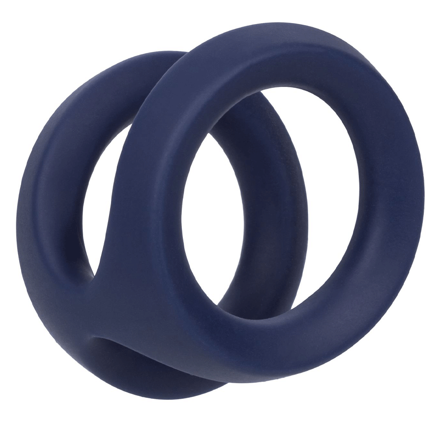 Viceroy Dual Ring Blue Silicone Cock Ring by Cal Exotics