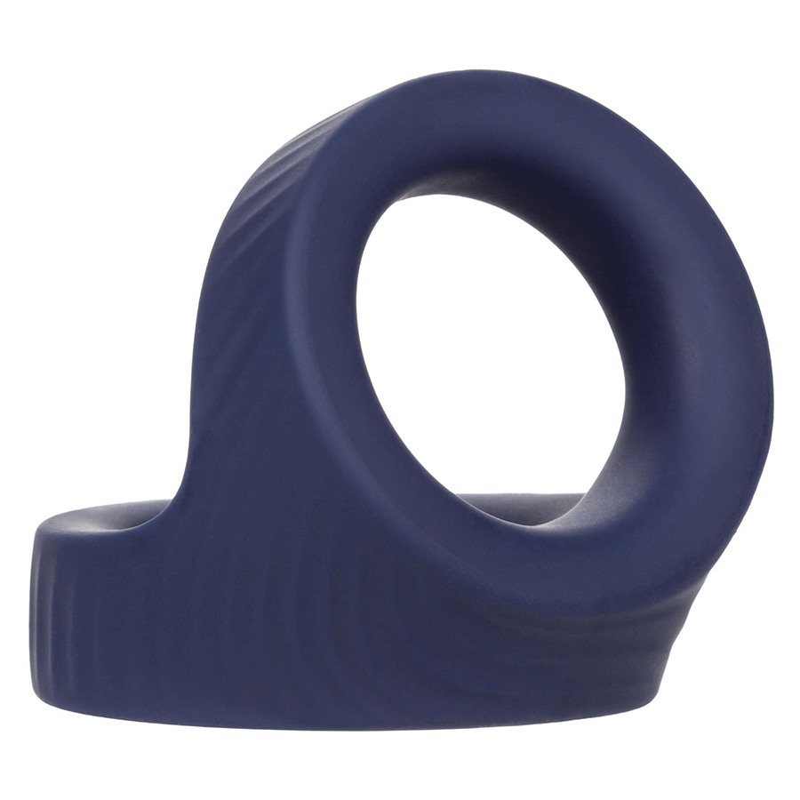 Viceroy Max Dual Ring Blue Silicone Cock and Ball Ring by Cal Exotics