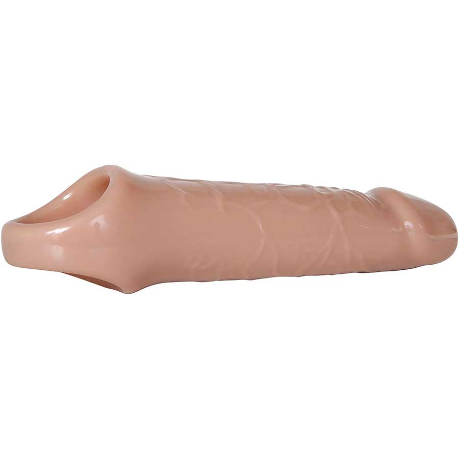 Adam and Eve 7 Inch Realistic Penis Extension Sleeve with Ball Strap Cock Sheaths