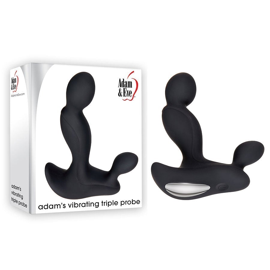 Adam &amp; Eve Adam&#39;s Vibrating Triple Probe Rechargeable Silicone Prostate Massager Prostate Massagers