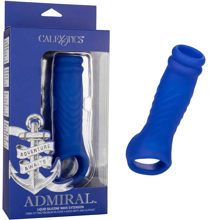 Admiral Liquid Silicone Wave Cock Sheath Girth Enhancer Cock Sheaths