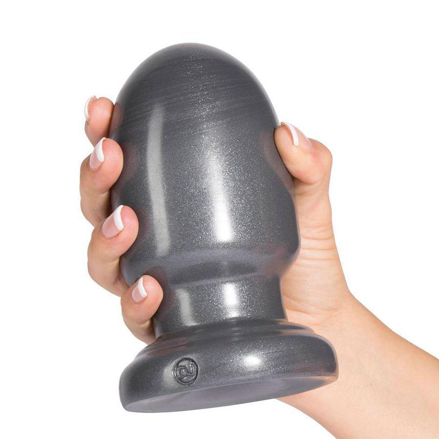 American Bombshell Shell Shocked Huge Round Butt Plug Gun Metal Grey American Bombshell Shell Shocked Huge Round Butt Plug Gun Metal Grey