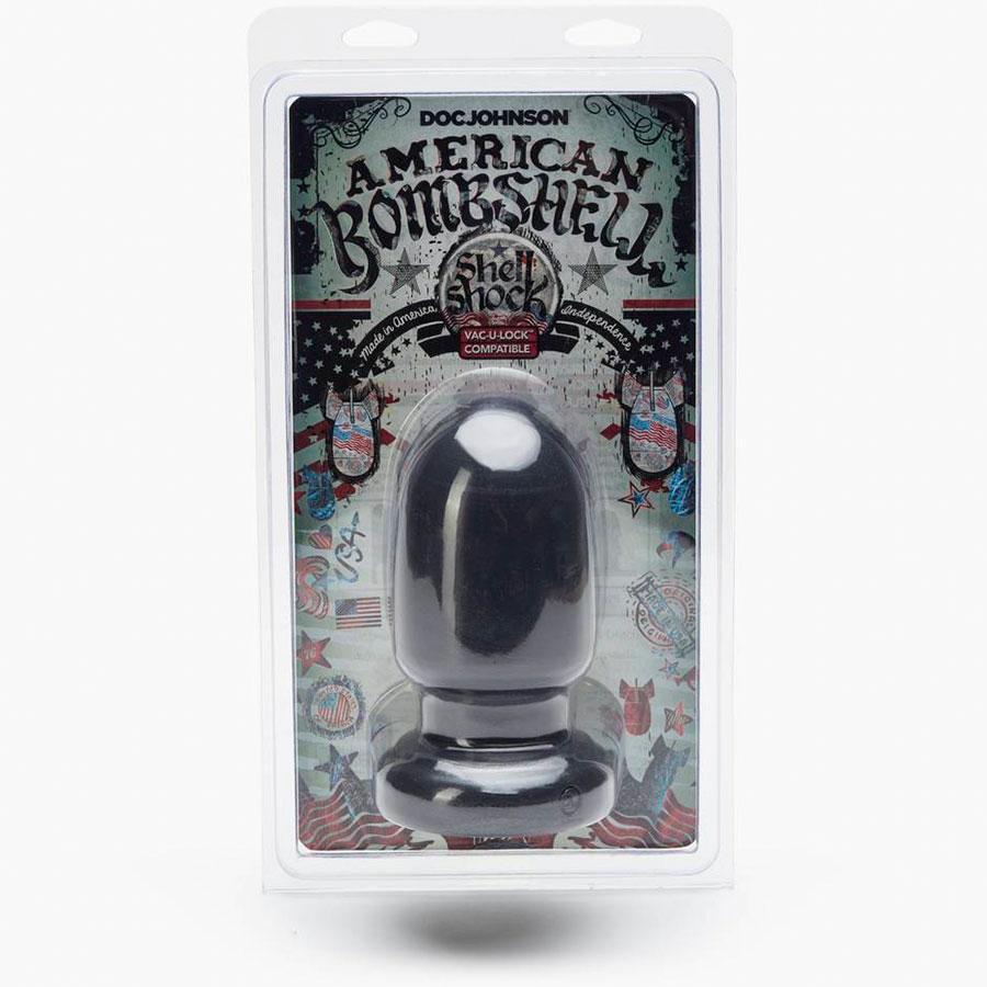 American Bombshell Shell Shocked Huge Round Butt Plug Gun Metal Grey American Bombshell Shell Shocked Huge Round Butt Plug Gun Metal Grey