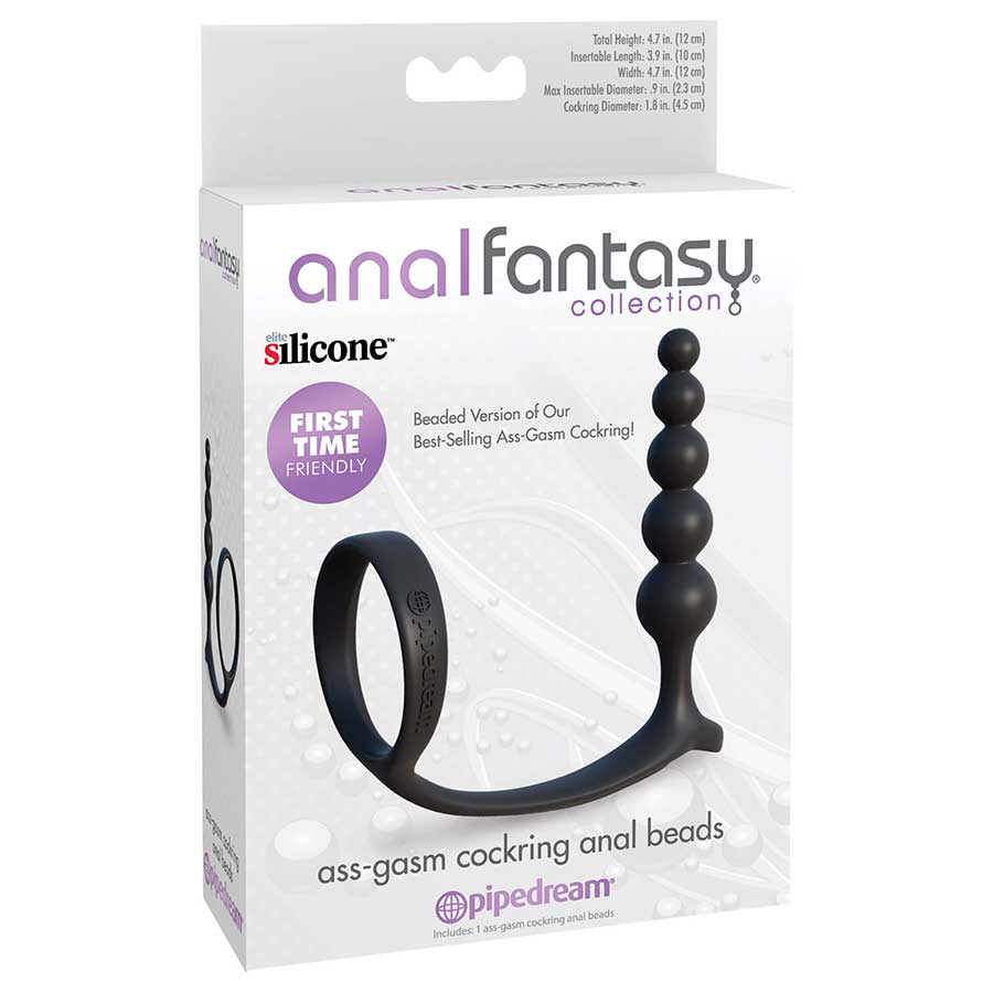 Anal Fantasy Collection Ass-gasm Cockring Anal Beads by Pipedream Products Cock Rings