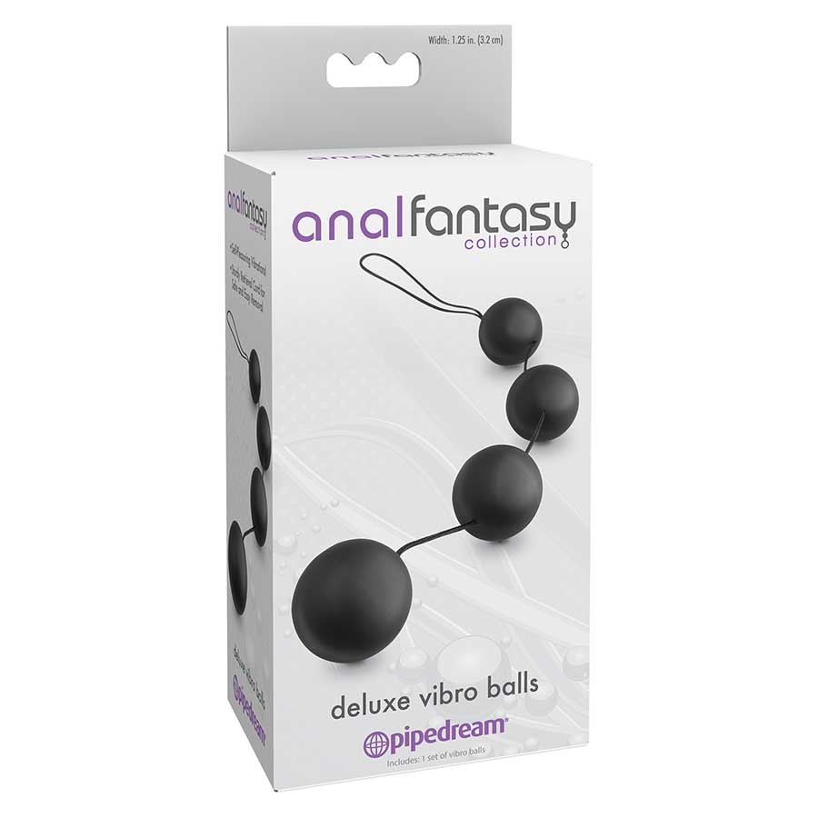 Anal Fantasy Collection Deluxe Vibro Black Anal Balls by Pipedream