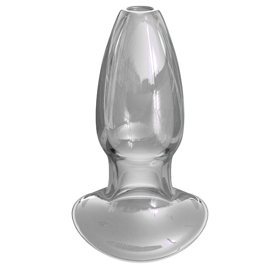 Anal Fantasy Elite Large Anal Gaper Clear Glass Open Tunnel Butt Plug Anal Fantasy Elite Large Anal Gaper Clear Glass Open Tunnel Butt Plug