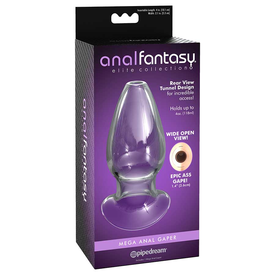 Anal Fantasy Elite Mega XL Anal Gaper Clear Glass Open Tunnel Butt Plu Anal Fantasy Elite Mega XL Anal Gaper Clear Glass Open Tunnel Butt Plu