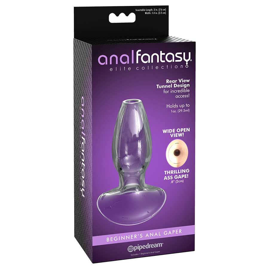 Anal Fantasy Elite Small Anal Gaper Clear Glass Open Tunnel Butt Plug Anal Fantasy Elite Small Anal Gaper Clear Glass Open Tunnel Butt Plug