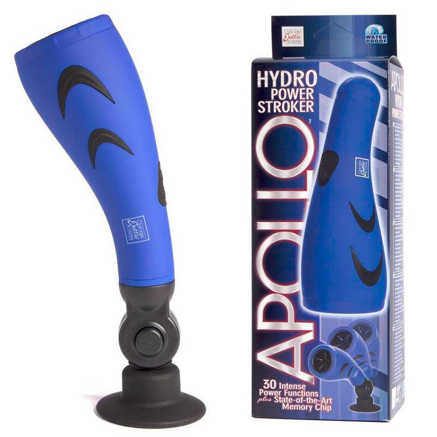 Apollo Hydro Power Stroker Waterproof Male Masturbator by Cal Exotics Masturbators Blue