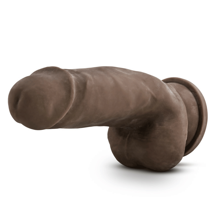 Au Naturel Realistic Fat Boy 7 Inch Brown Anal Dildo with Balls by Blush Novelties Dildos
