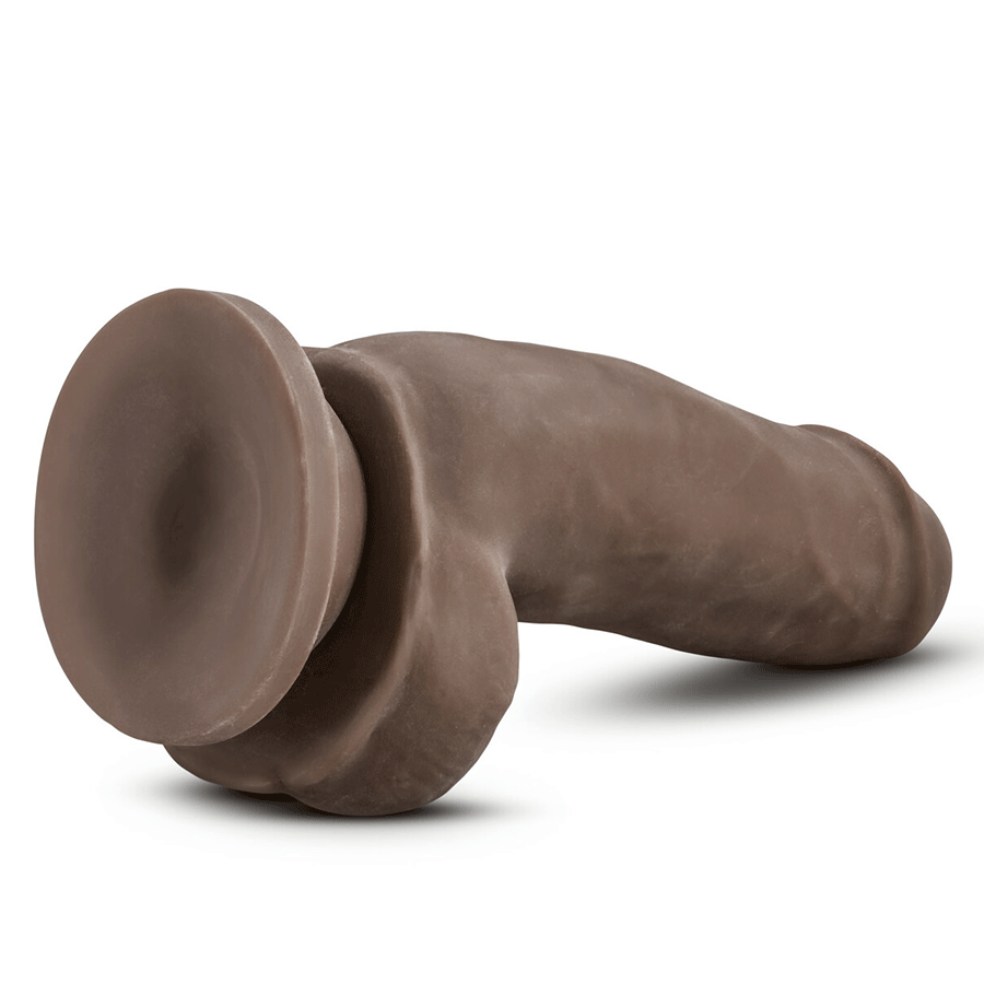 Au Naturel Realistic Fat Boy 7 Inch Brown Anal Dildo with Balls by Blush Novelties Dildos