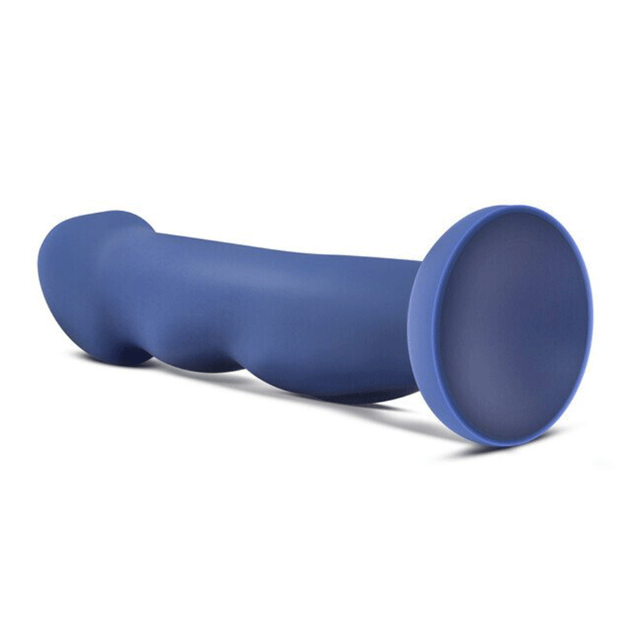 Avant D12 Suko 8 Inch Blue Silicone Dildo with Suction Cup by Blush Novelties Dildos