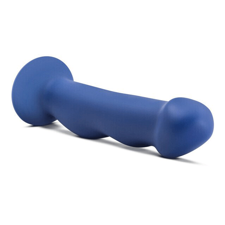 Avant D12 Suko 8 Inch Blue Silicone Dildo with Suction Cup by Blush Novelties Dildos