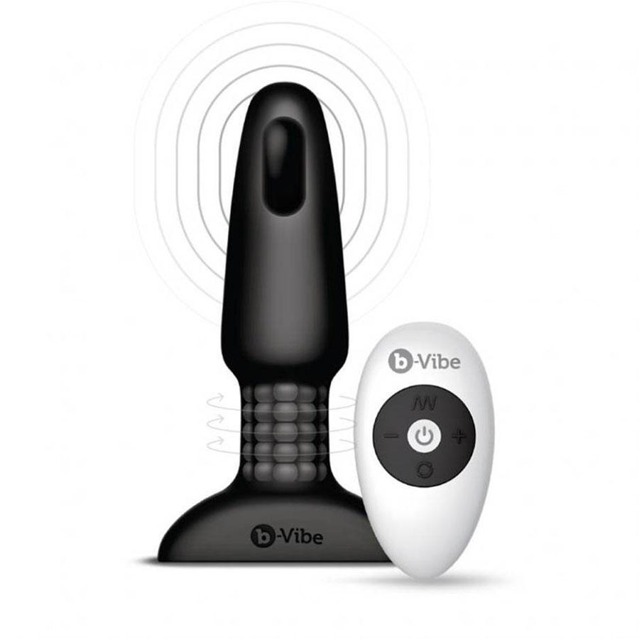 b-vibe Rimming Plug 2 | Rotating and Vibrating Butt Plug for Men Anal Sex Toys