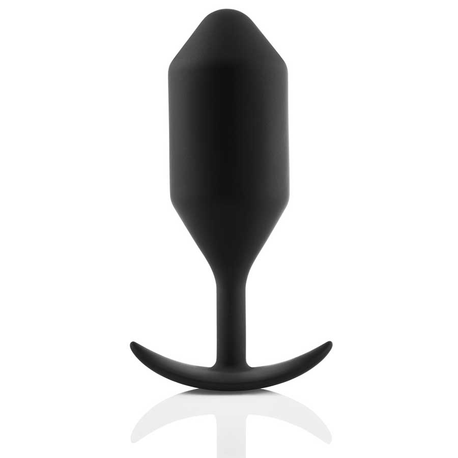 B-Vibe Snug Plug Silicone Weighted Black Butt Plug Anal Sex Toys