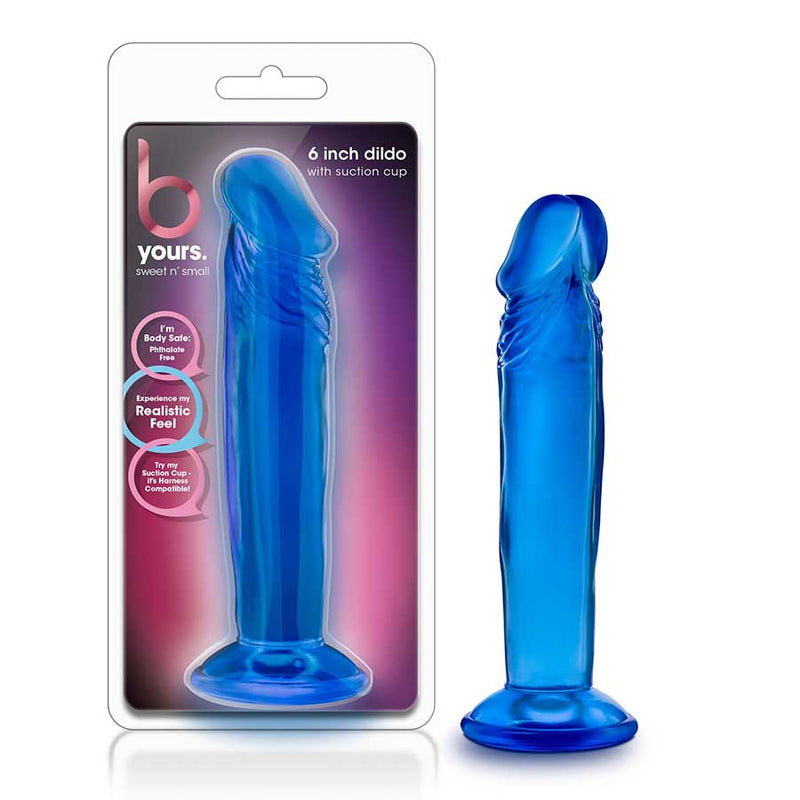 B Yours Small 6 Inch Anal Dildo With Suction Cup by Blush Novelties | Blue Dildos