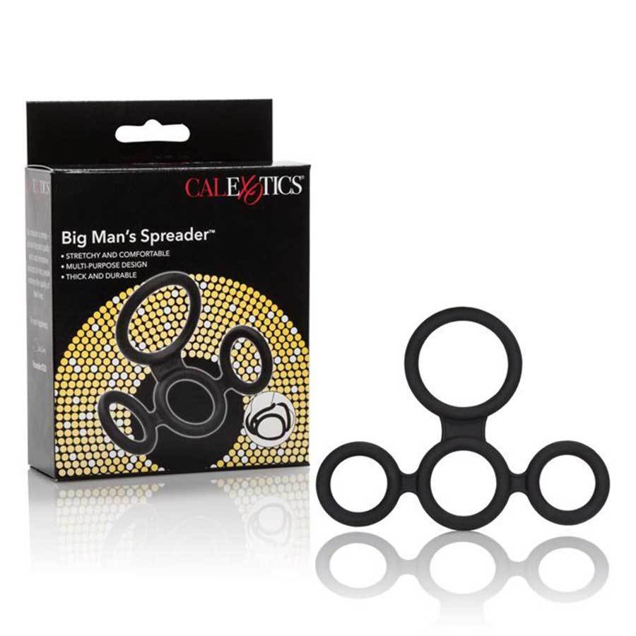 Big Man&#39;s Spreader Silicone Erection and Scrotum Enhancing Cock Ring Cock Rings