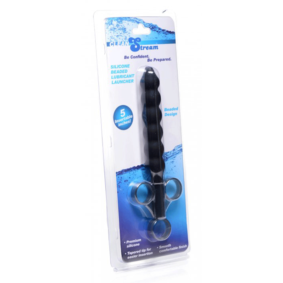 Black Silicone Beaded Lubricant Launcher by CleanStream Lube Launcher