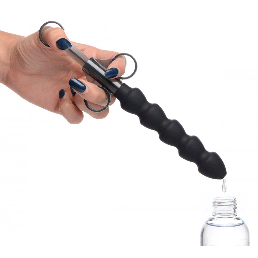 Black Silicone Links Lubricant Launcher by Master Series Lube Launcher