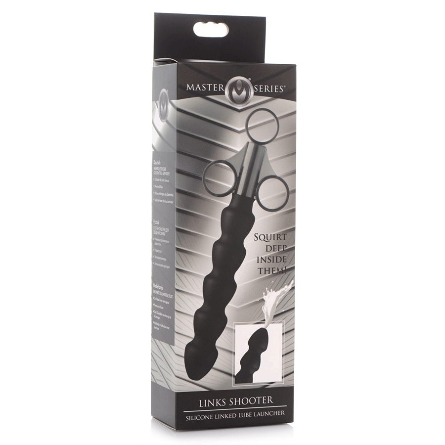 Black Silicone Links Lubricant Launcher by Master Series Lube Launcher