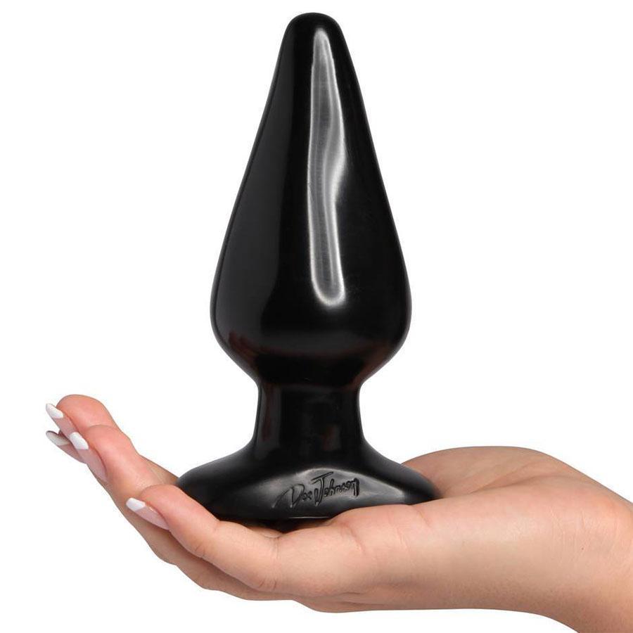 Classic Large Black Butt Plug | Smooth Tapered Anal Plug with Base Classic Large Black Butt Plug | Smooth Tapered Anal Plug with Base