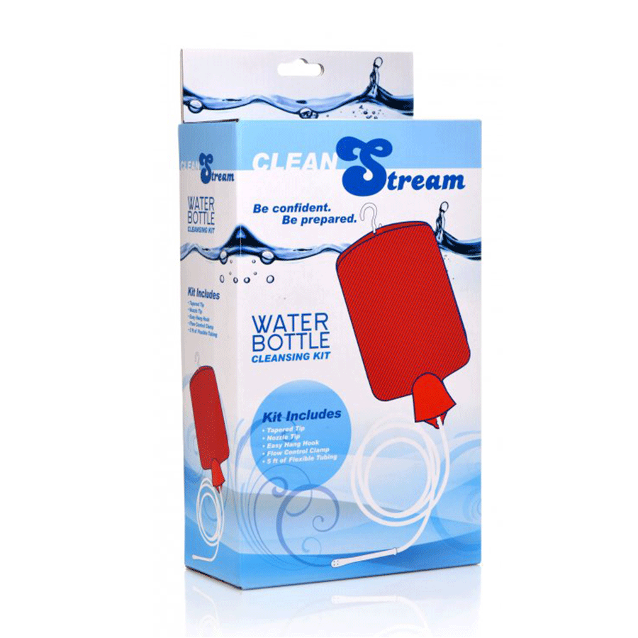 CleanStream Red Water Bottle Douche Kit Anal Douche