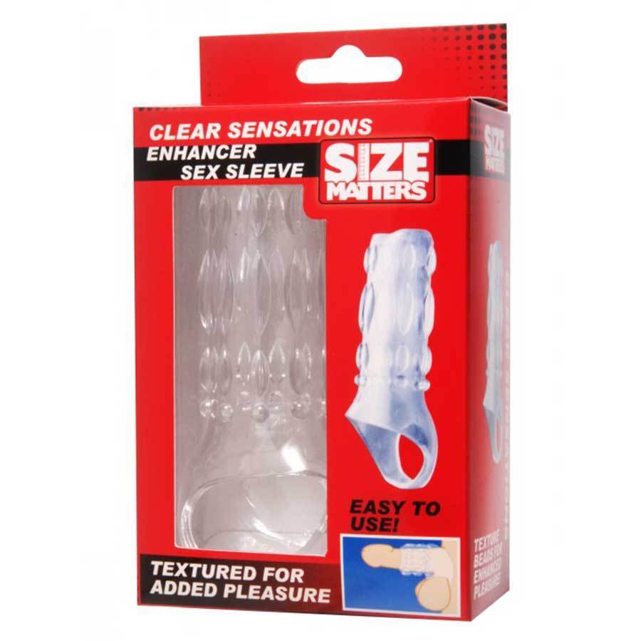 Clear Sensations 4.5 Inch Penis Girth Enhancing Sleeve for Men Cock Sheaths
