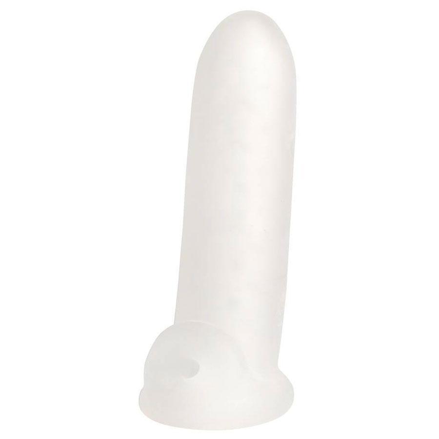 Clear Ultraskin Extra Thick Dick Penis Extender with Ball Strap (6 Inch Penis Extension) by Optimale Cock Sheaths