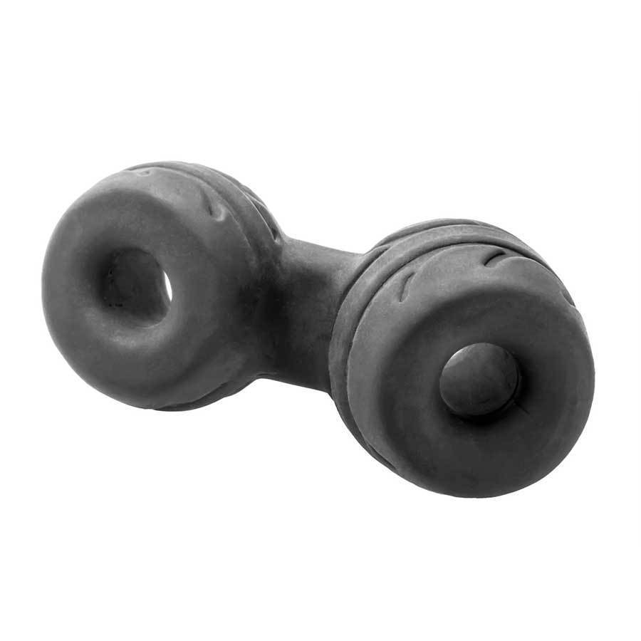 Cock Ring &amp; Ball Stretcher Black Penis Enhancer by Perfect Fit Brand Cock Rings